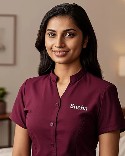 Photo of Sneha, 25 year old massage therapist specializing in Deep Tissue and F2M Spa at NuruNest Gachibowli